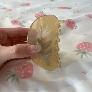 Yellow Floral Hair Clip